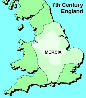 Map of Anglo-saxon area